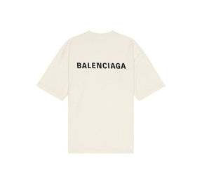 Balenciaga Medium Fit T-Shirt - Cream/Black