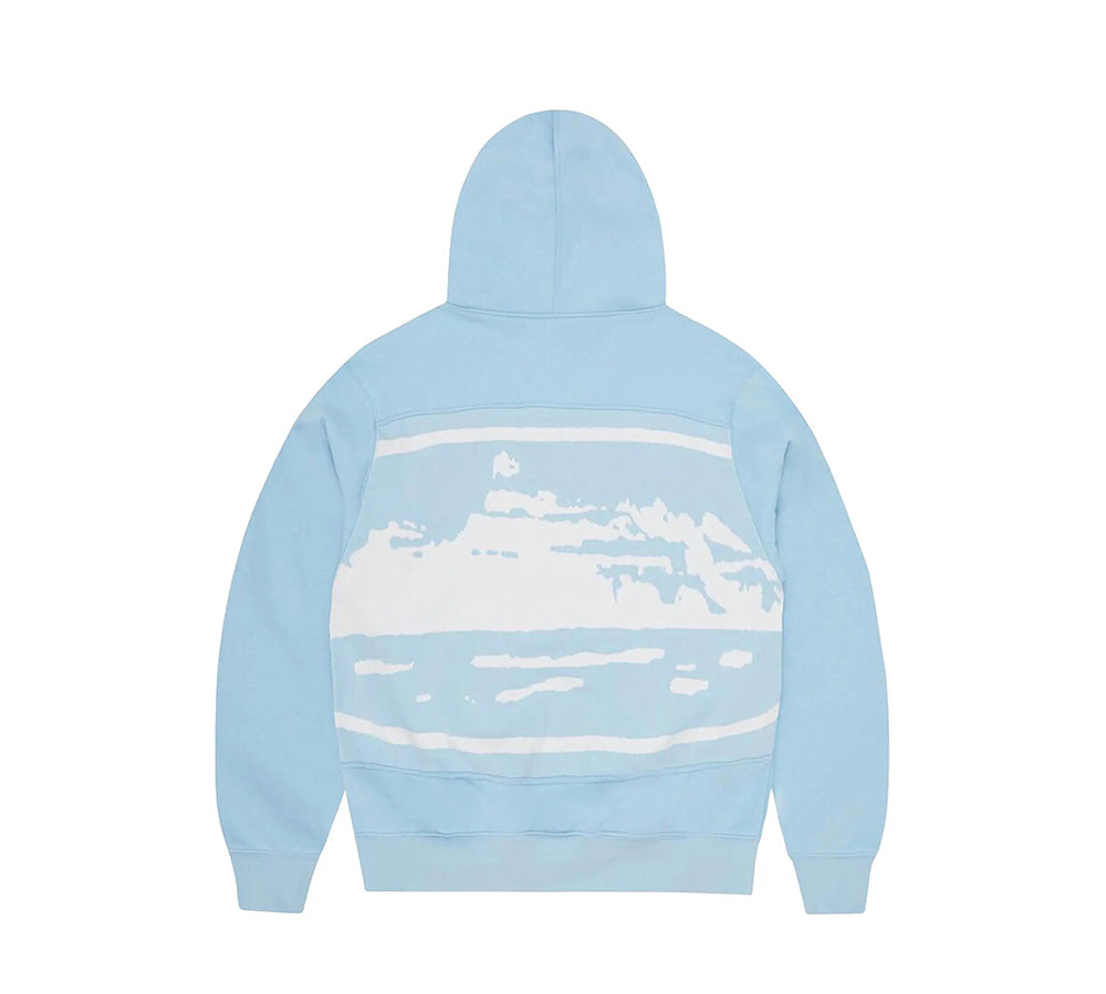 Corteiz Hybrid Jacquard Knit Alcatraz Zip Hoodie - Baby Blue