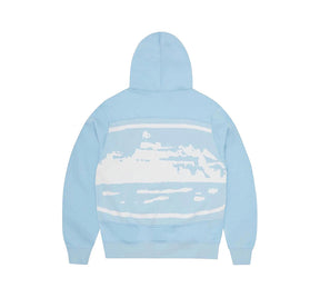 Corteiz Hybrid Jacquard Knit Alcatraz Zip Hoodie - Baby Blue