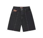 Corteiz C-Star Denim Shorts - BLACK