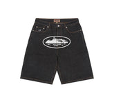 Corteiz Alcatraz Baggy Shorts - Washed Black