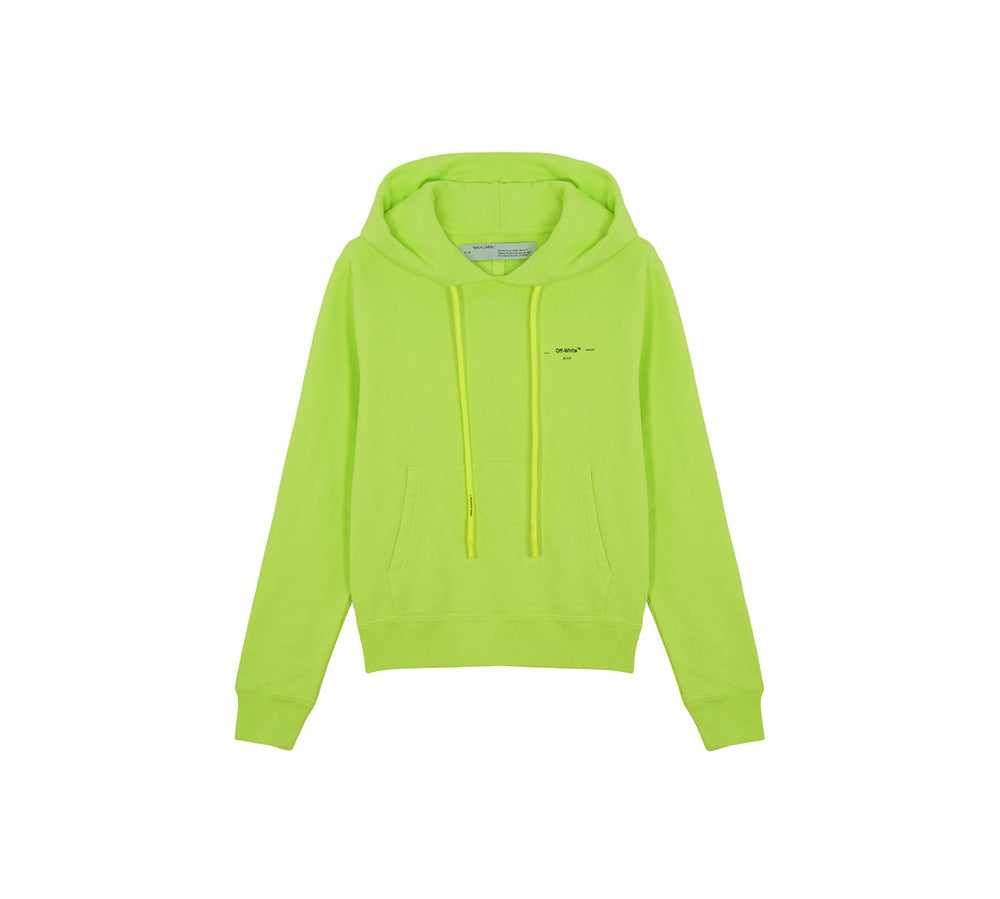 OFF-WHITE Seasonal Logo Print Hoodie - Fluo Yellow/Black
