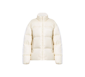 Palm Angels  Quilted Down Jacket With Contrast Trim - Light Beige